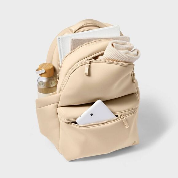 All In Motion - 14L Faux Neoprene Backpack - All In Motion Cream:  Cream - Picture 3 of 4